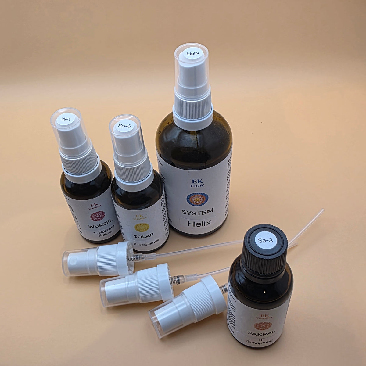 100 Sprühaufsätze und 3 Etiketten-Sets
